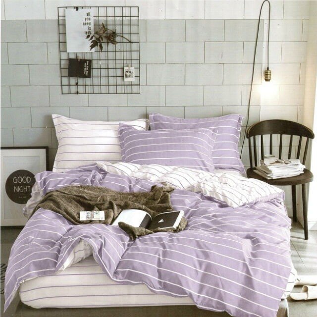 Lenjerie de pat, Pucioasa, Bumbac Satinat, 4 piese, 2 Persoane, 063-P, 200 x 230cm