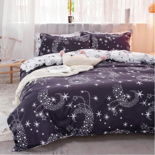 Lenjerie de pat, Pucioasa, Bumbac Satinat, 4 piese, 2 Persoane, 059-P, 200 x 230cm