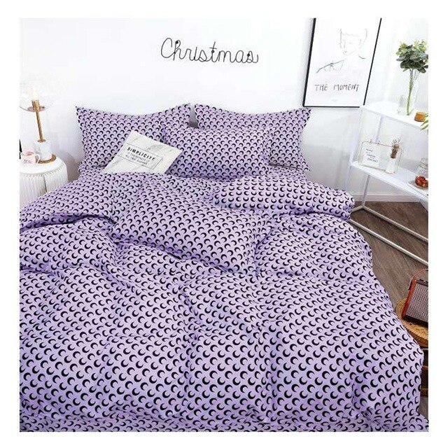 Lenjerie de pat, Pucioasa, Bumbac Satinat, 4 piese, 2 Persoane, 052-P, 200 x 230cm