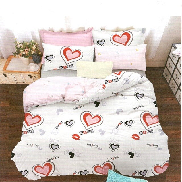 Lenjerie de pat, Pucioasa, Bumbac Satinat, 4 piese, 2 Persoane, 025-P, 200 x 230cm