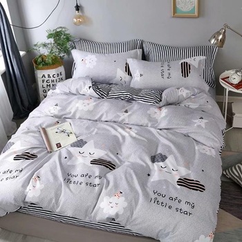 Lenjerie de pat, Pucioasa, Bumbac Satinat, 4 piese, 2 Persoane, 015-P, 200 x 230cm Lenjerie de pat, Pucioasa, Bumbac Satinat, 4 piese, 2 Persoane, 015-P, 200 x 230cm