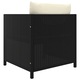 Set mobilier de gradina cu perne vidaXL, 5 piese, negru, poliratan, 3059780