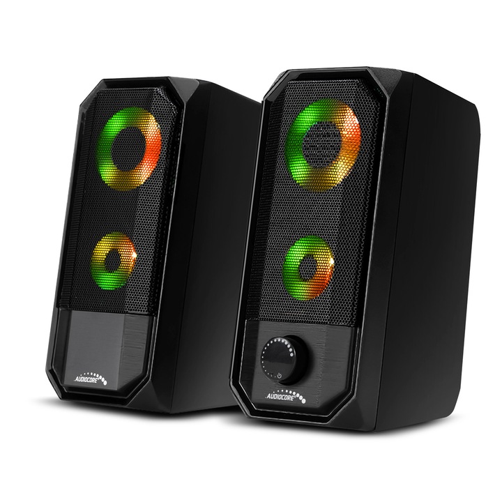 Audiocore AC845 bluetooth hangszóró készlet, 2 db, 10W, fekete