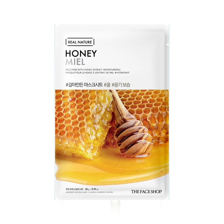 Masca pentru piele radianta si hidratata, THE FACE SHOP Real Nature HONEY Face Mask, 30 g
