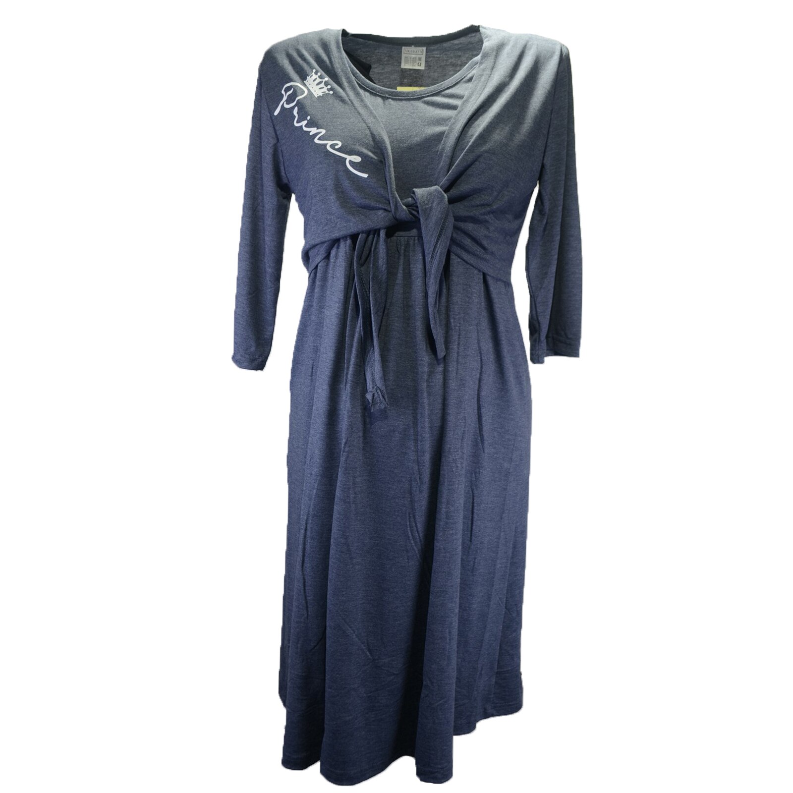 Camasa de noapte pentru alaptat Nicoletta 7354, Bleumarin L