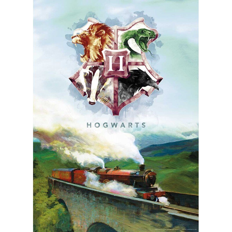 Puzzle Harry Potter Hogwarts Express , 1000 piese , 71x51cm, Negru