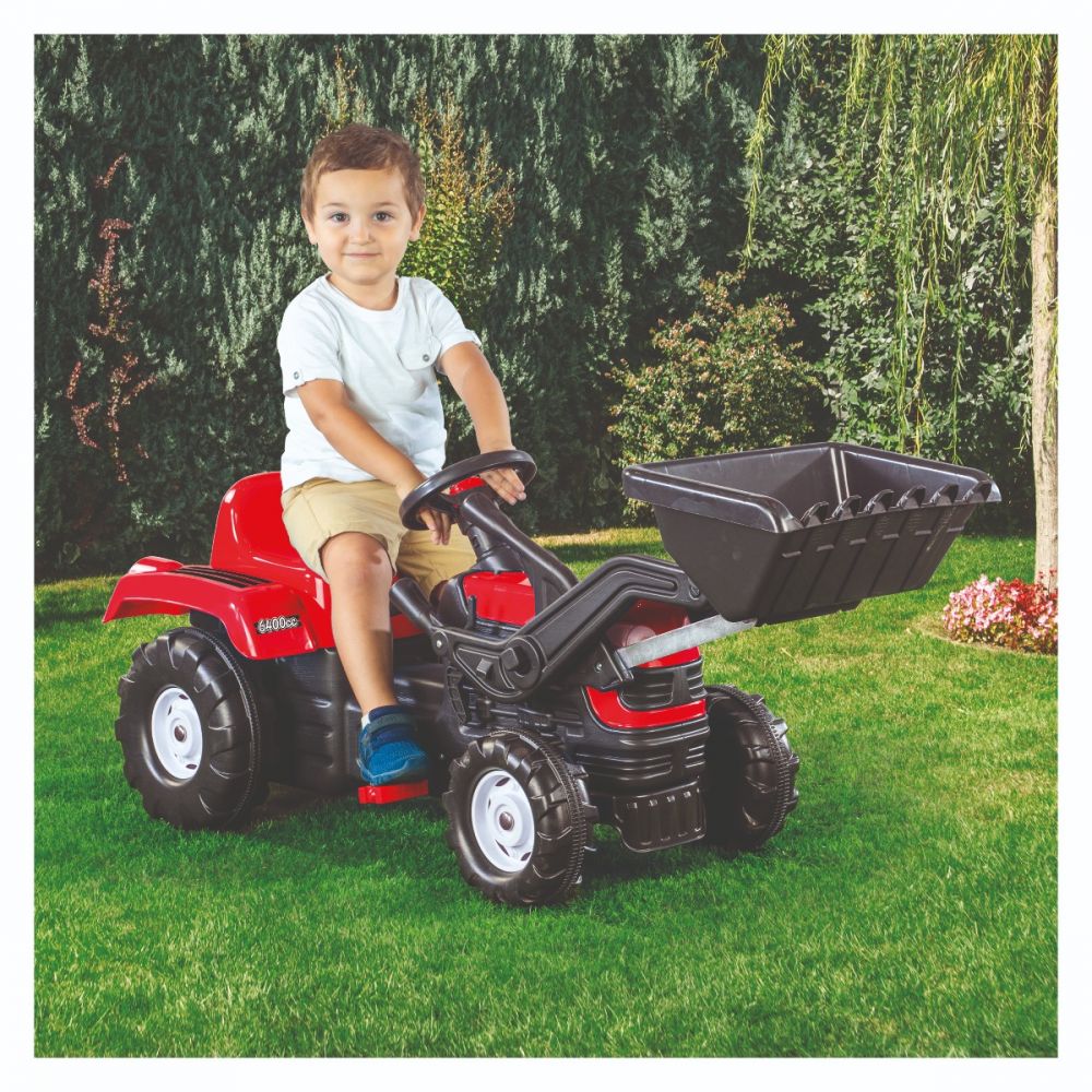 Dolu - Ranchero pedálos traktor, kotrógéppel, 52 x 110 x 45 cm - eMAG.hu