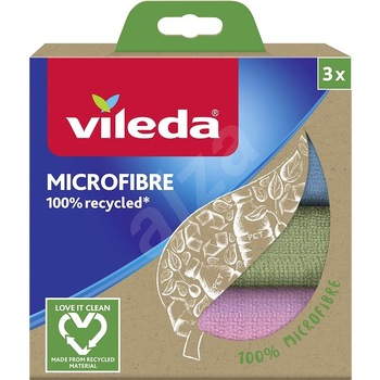 Set 3 lavete, Vileda Mikrofibra Recycled, multicolor Set 3 lavete, Vileda Mikrofibra Recycled, multicolor