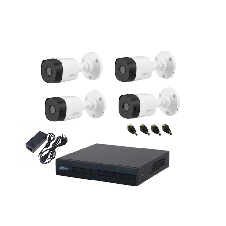 Sistem camere de supraveghere, Zosi, 4 camere, 500GB, 5MP, vedere 360°, rezistenta la intemperii