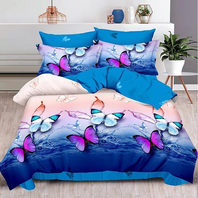 Lenjerie de pat, Pucioasa, Bumbac Finet, 6 piese, 2 Persoane, 124-P, 240 x 250cm