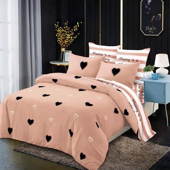 Lenjerie de pat, Pucioasa, Bumbac Finet, 6 piese, 2 Persoane, 108-P, 240 x 250cm Lenjerie de pat, Pucioasa, Bumbac Finet, 6 piese, 2 Persoane, 108-P, 240 x 250cm