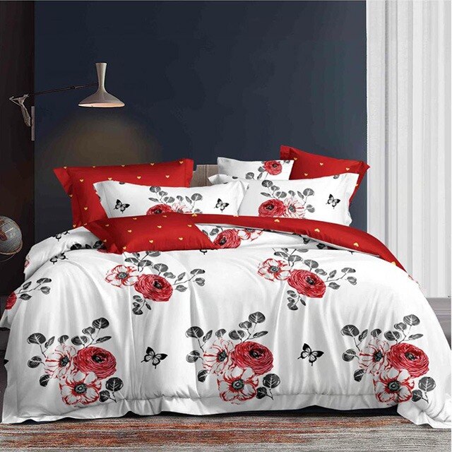 Lenjerie de pat, Pucioasa, Bumbac Finet, 6 piese, 2 Persoane, 095-P, 240 x 250cm