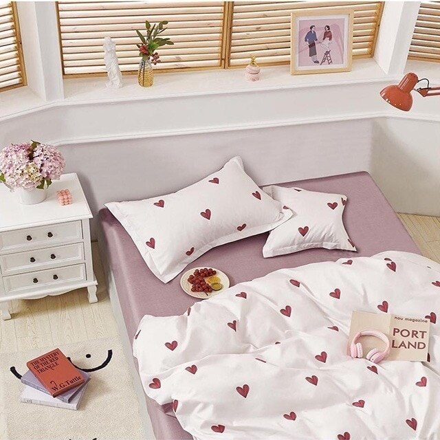 Lenjerie de pat, Pucioasa, Bumbac Finet, 6 piese, 2 Persoane, 088-P, 240 x 250cm