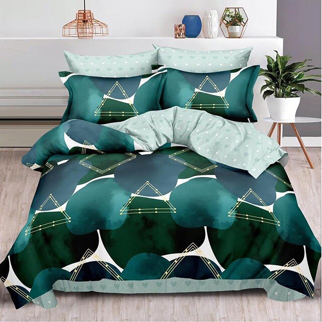 Lenjerie de pat, Pucioasa, Bumbac Finet, 6 piese, 2 Persoane, 089-P, 240 x 250cm