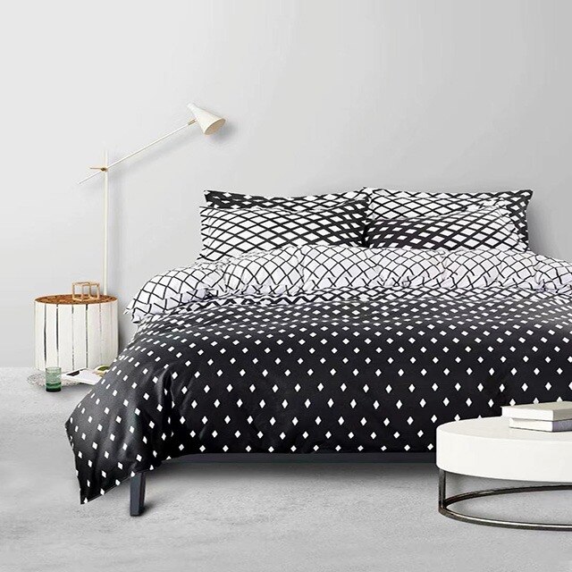 Lenjerie de pat, Pucioasa, Bumbac Satinat, 4 piese, 2 Persoane, 2663-P, 200 x 230cm