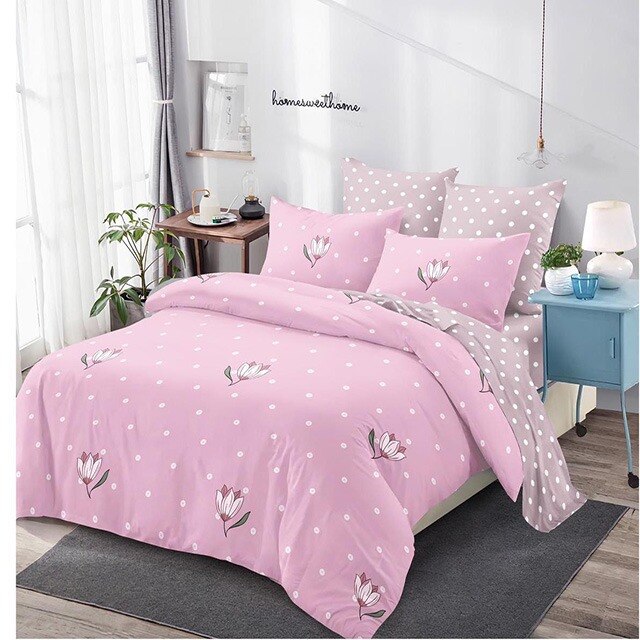 Lenjerie de pat, Pucioasa, Bumbac Finet, 6 piese, 2 Persoane, 069-P, 240 x 250cm