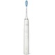 Set 2 periute de dinti electrice sonice Philips Sonicare DiamondClean 9000 HX9914/55, 62000 miscari/min, 4 moduri de curatare, 3 nivele intensitate, senzor presiune, functia BrushSync, 2 baze de incarcare, 2 capete de periere, aplicatie Sonicare, Alb