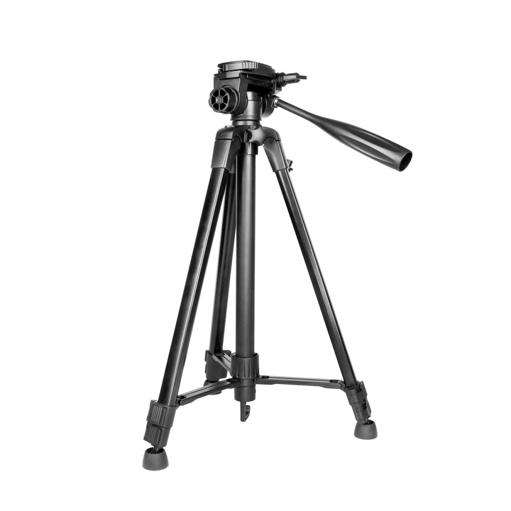 Телескопичен статив за снимки eLIVE VT-840, универсален, H360-V90 градуса, 3 сегмента 490-1400 mm, съвместим смартфон, DSLR, GoPro, алуминиева конструкция, дебелина на сечението 20 mm, кука за закрепване