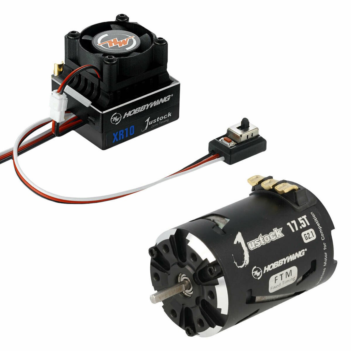 Kit de antrenare Hobbywing XR10 JUSTOCK ESC si XERUN JUSTOCK 3650 25.5T G2.1, Negru