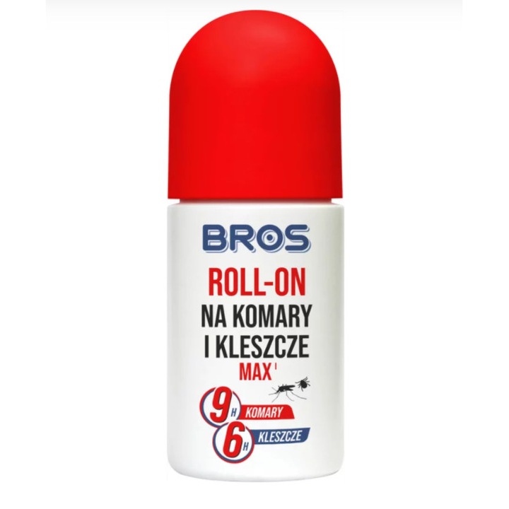 Solutie anti tantari si capuse Bros Max Roll-on, 50 ml, alb-rosu