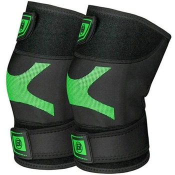 Set 2 protectii reglabile pentru genunchi, Rockbros, LF3103, Lycra, Negru/Verde Set 2 protectii reglabile pentru genunchi, Rockbros, LF3103, Lycra, Negru/Verde