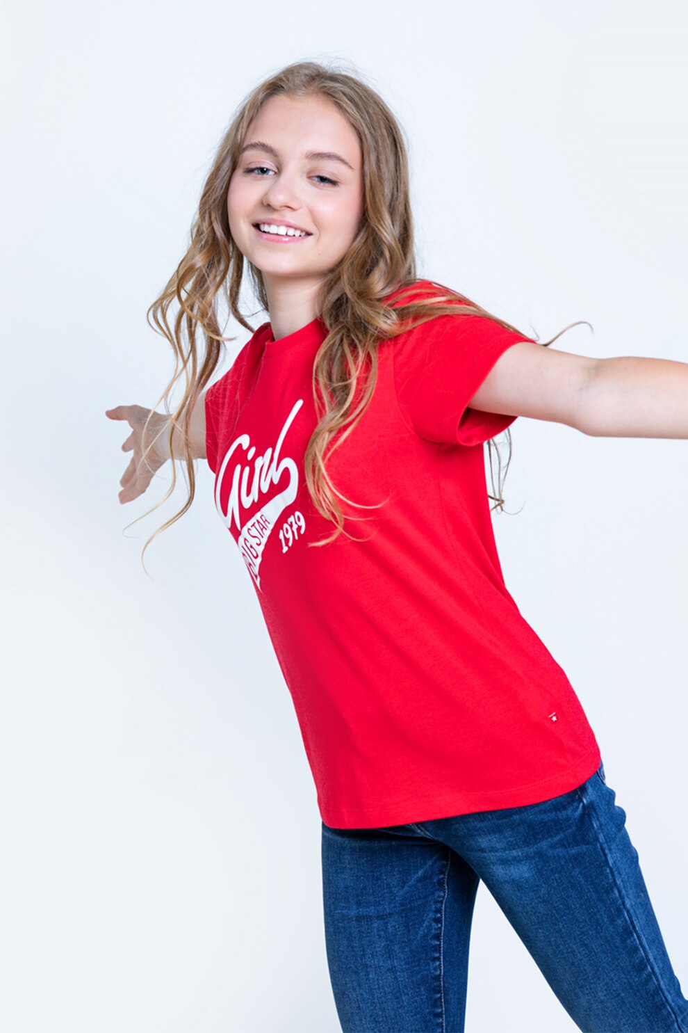 Big Star, Tricou de bumbac cu imprimeu, Rosu