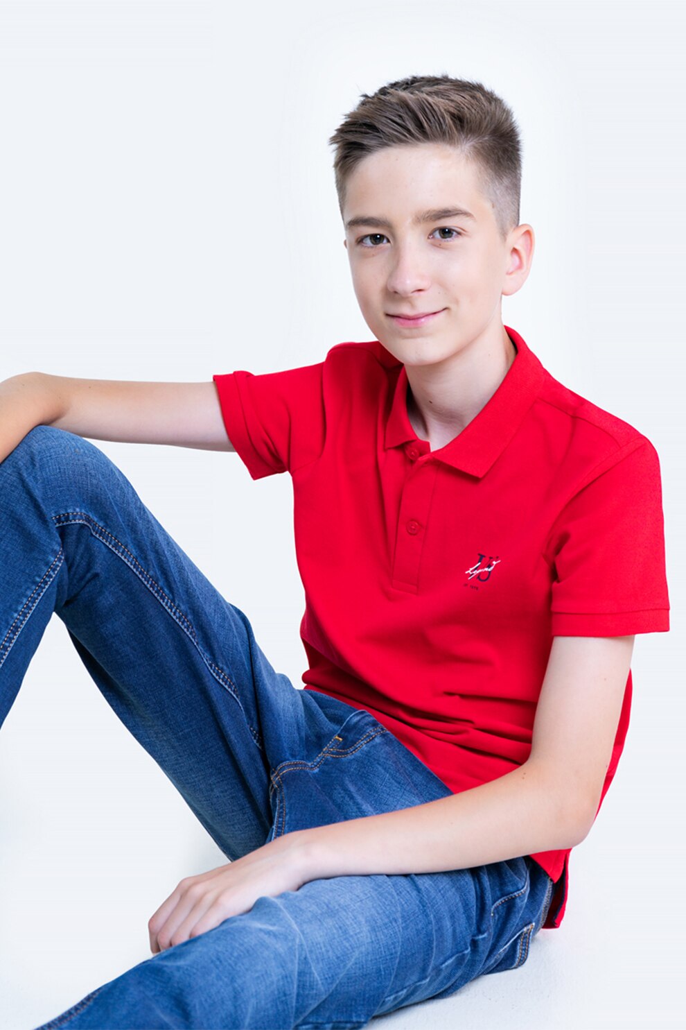 Big Star, Tricou polo cu logo brodat, Rosu