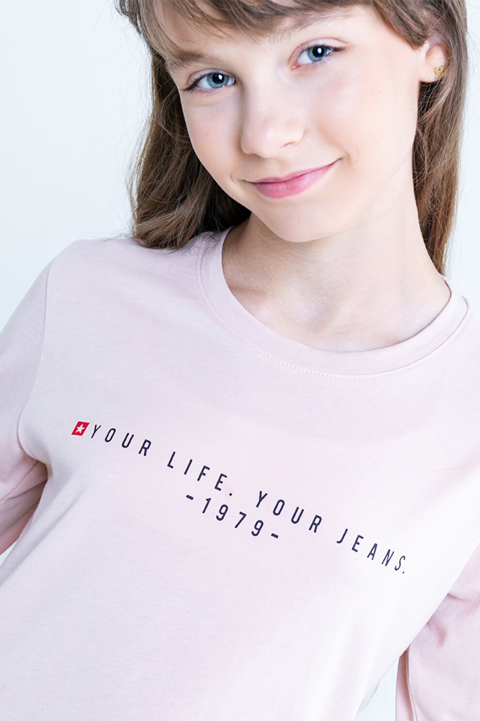 Big Star, Bluza cu imprimeu text, Roz pal