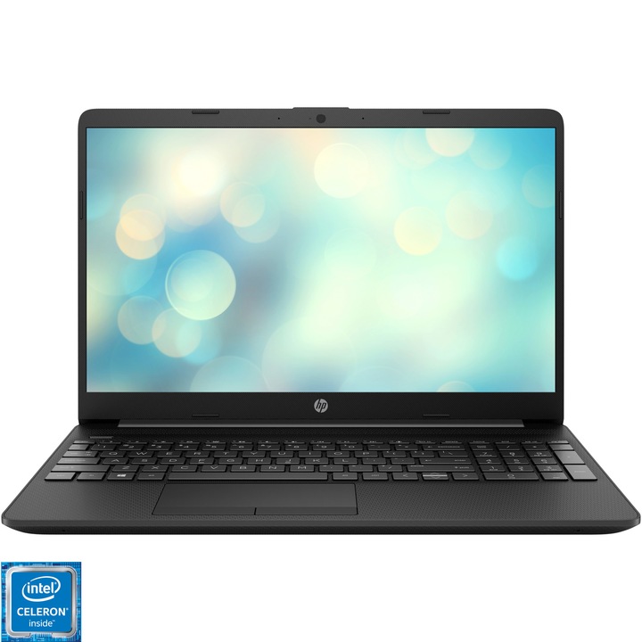 Лаптоп HP 15-dw1033nq, Intel® Celeron® N4020, 15.6", Full HD, RAM 4GB, 256GB SSD, Intel® UHD Graphics, Free DOS, Black