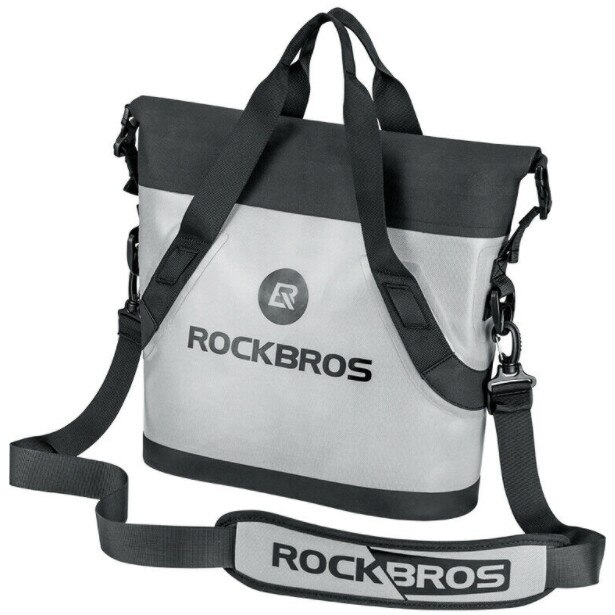 Geanta impermeabila pentru picnic, Rockbros, Nylon, 15 l, Negru/Gri