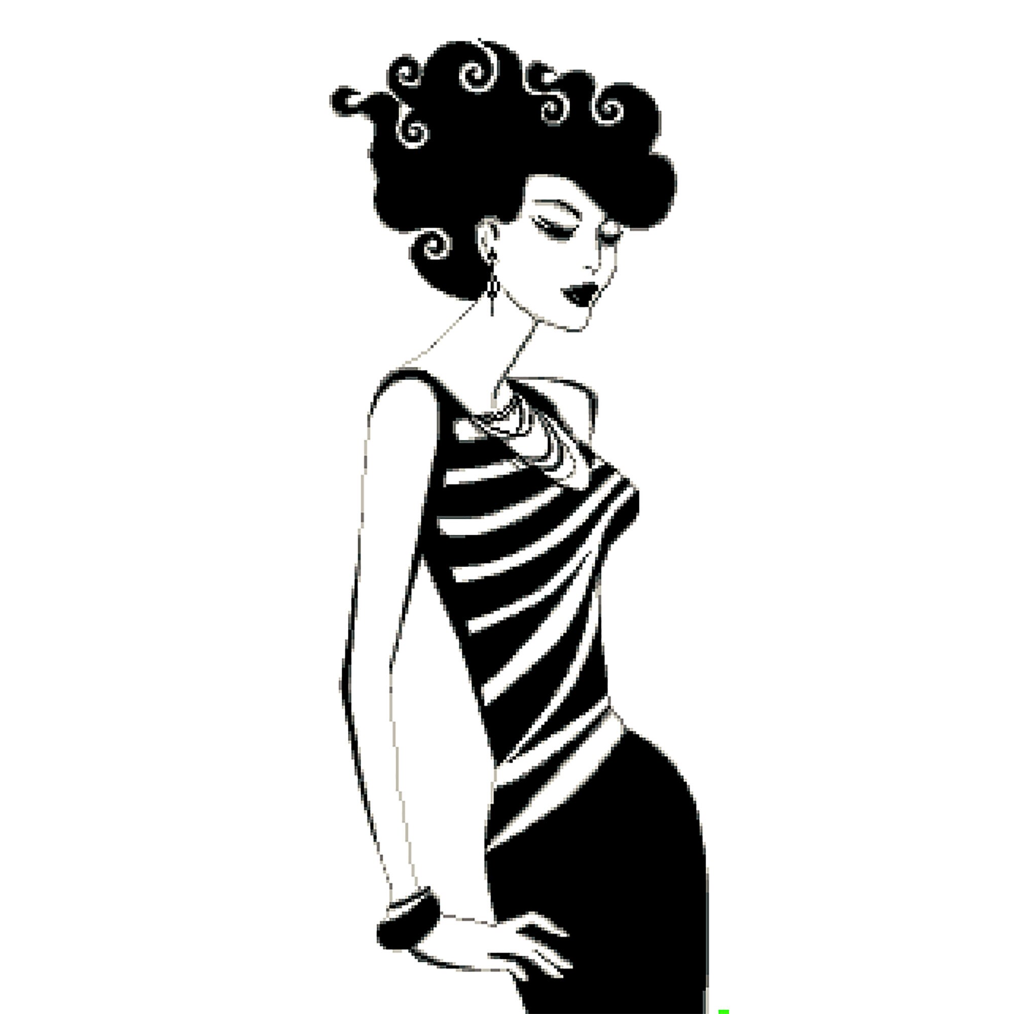 Kit goblen cu panza imprimata - Fashion, panza Zweigart, alba