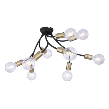 Plafoniera Sarini Globo, 54003-9, Negru, 9xE27 Plafoniera Sarini Globo, 54003-9, Negru, 9xE27