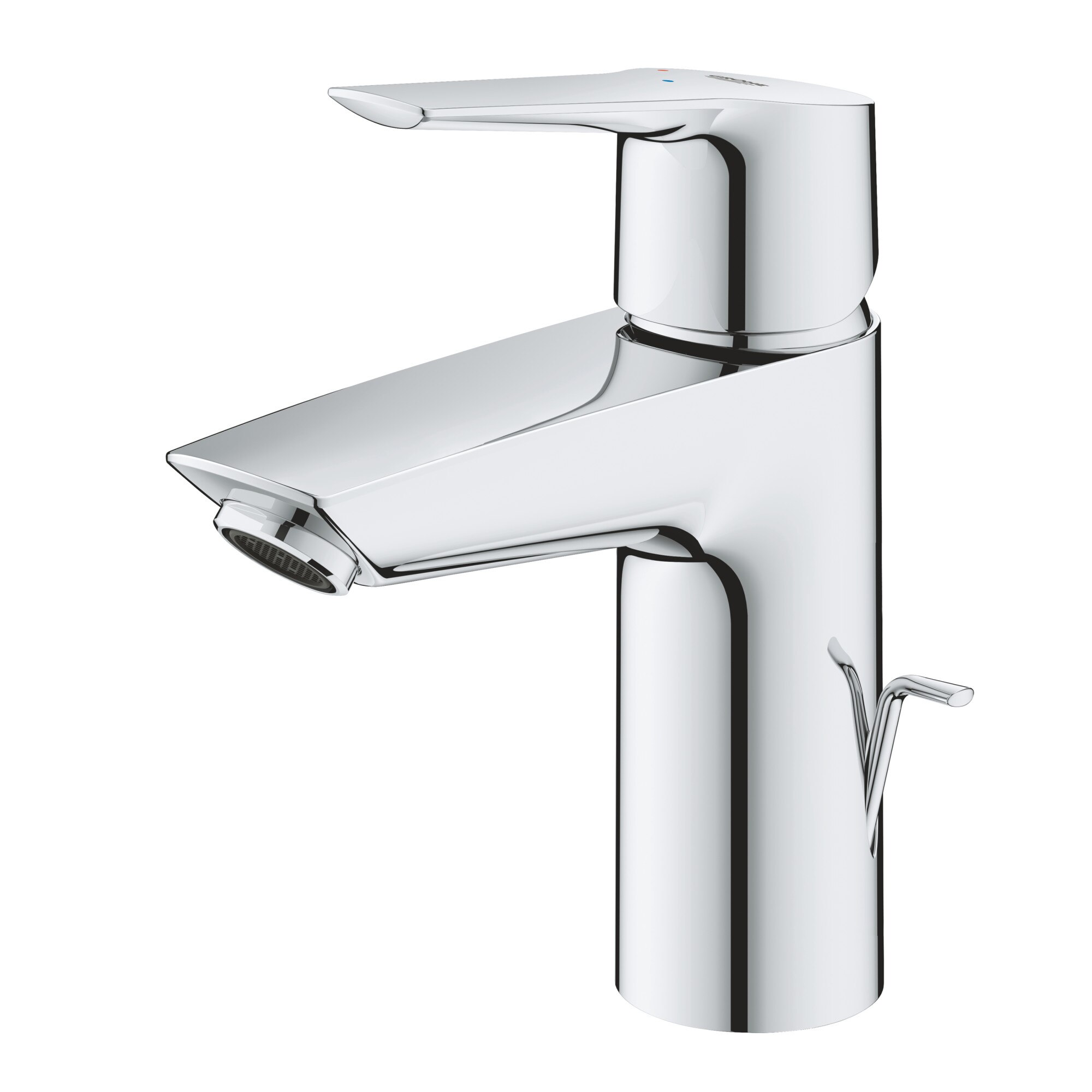 Baterie lavoar Grohe Start, marimea S, crom, furtunuri flexibile, pornire pe apa rece