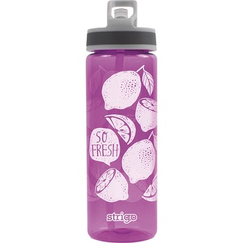 Sticla de baut, Strigo, cu pai, Roz, 600ml Sticla de baut, Strigo, cu pai, Roz, 600ml