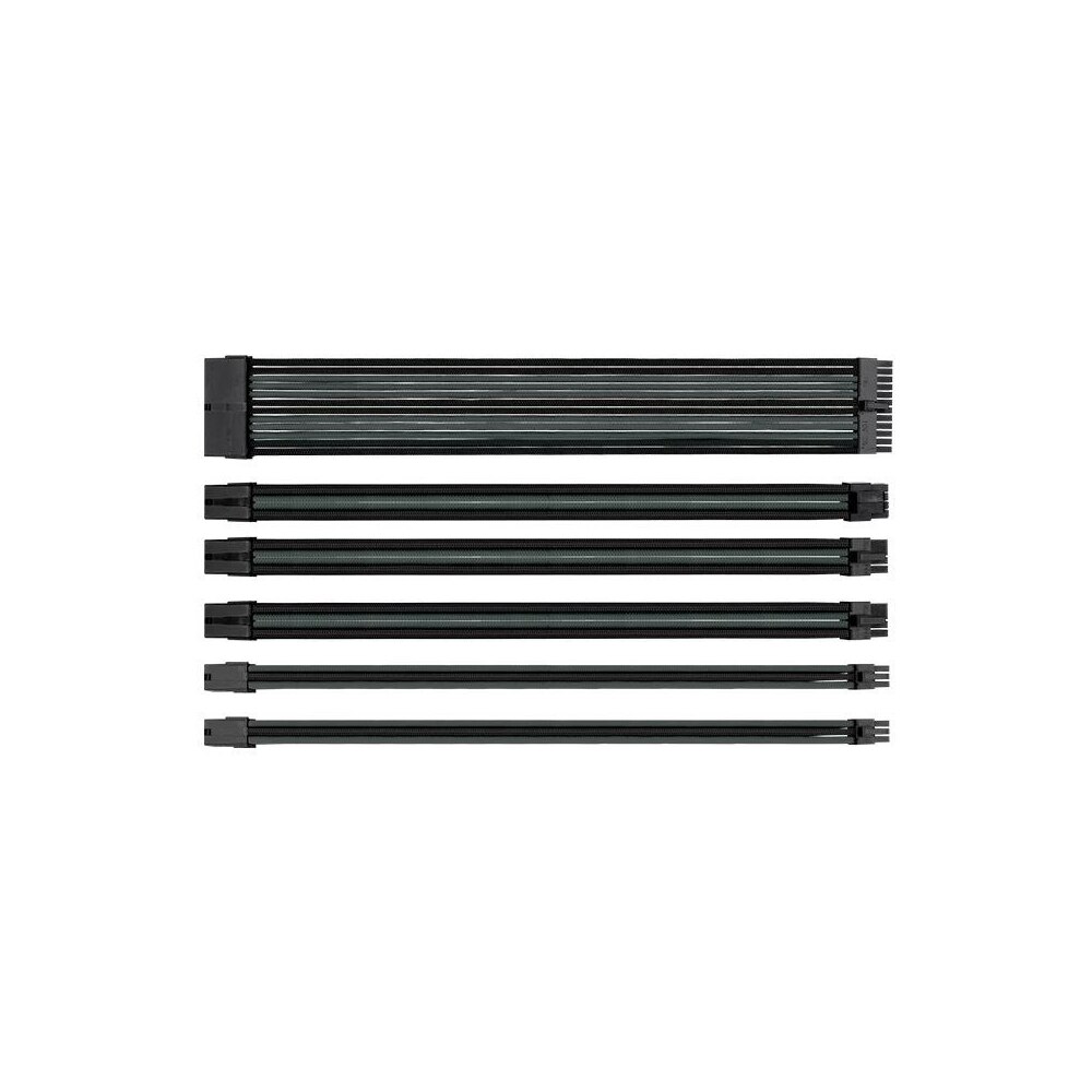 Kit 6 cabluri prelungire impletitе Thermaltake TtMod, Negru