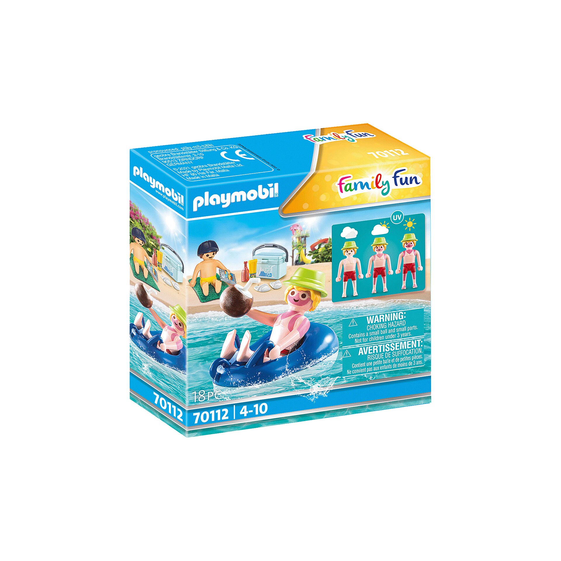 Set de joaca Playmobil Family Fun, Inotator cu colac plutitor 70112