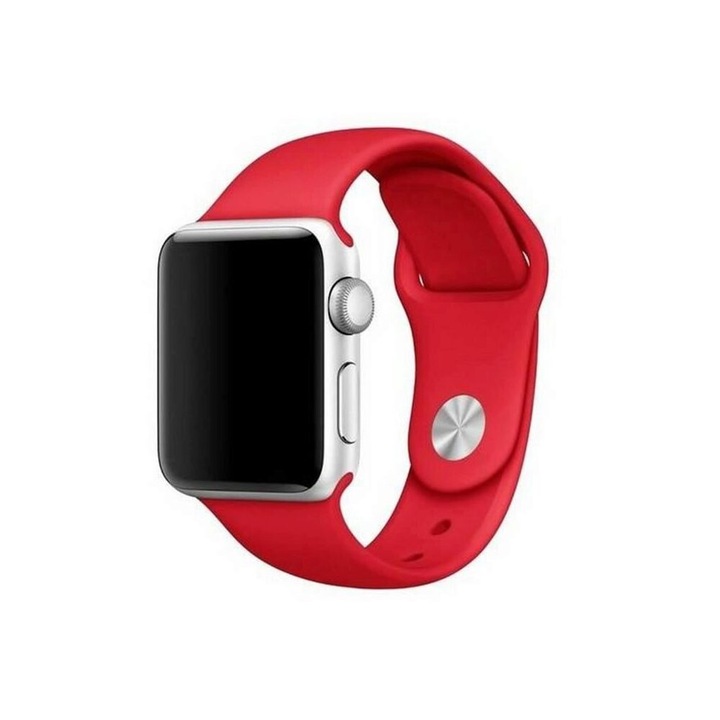 Силиконова каишка Mercury за Apple Watch 4/5/6/SE 44 мм, червена
