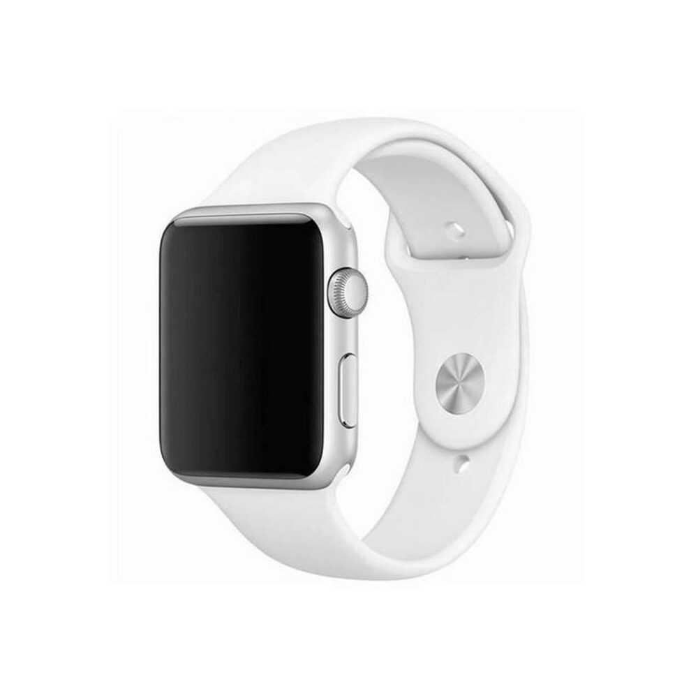 Curea Mercury Silicone pentru Apple Watch 4/5/6/SE 44 mm, Alb