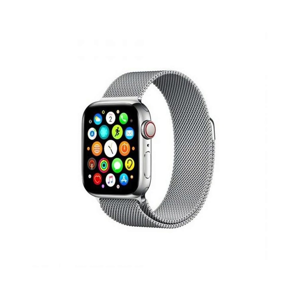 Curea Mercury Mesh pentru Apple Watch 4/5/6/SE 44 mm, Otel Inoxidabil, Argintiu