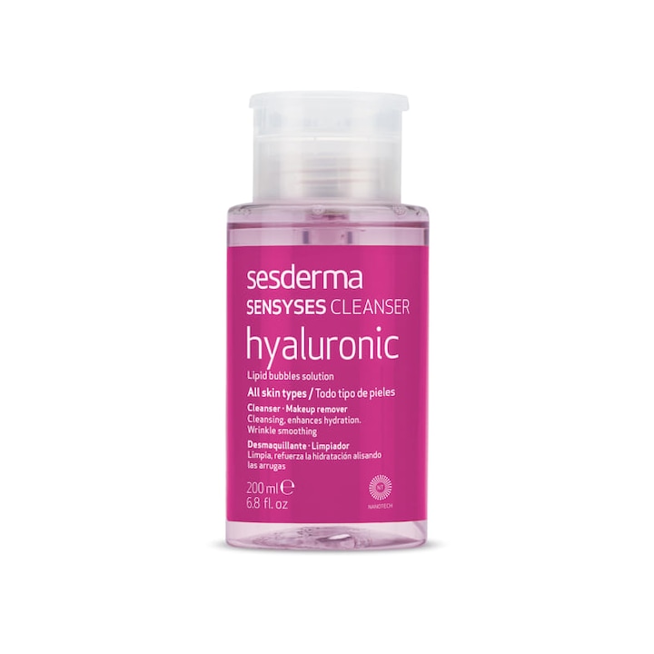 Разтвор за почистване на лице Sesderma Sensyses Hyaluronic, Липозомен, Дерматологичен, 200 мл