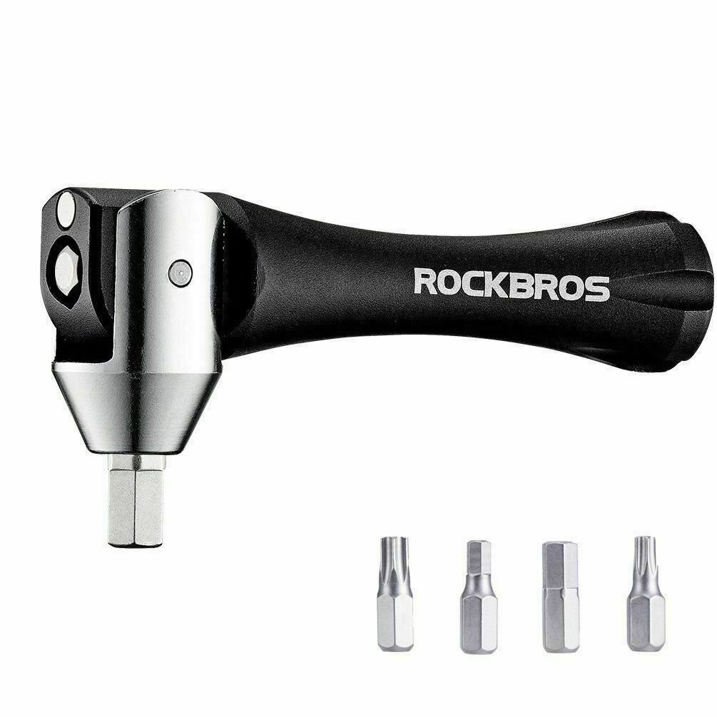 Instrument reparatii bicicleta 5 in 1, Rockbros, HDTL, Crom-Molibden, Negru