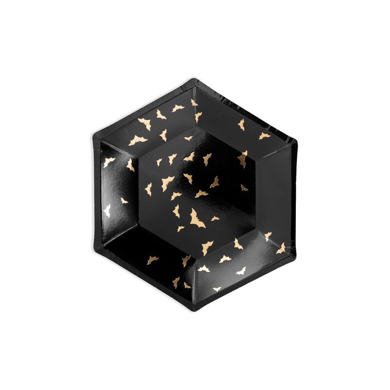 Set 6 Farfurii Lilieci, Negru, 20 cm