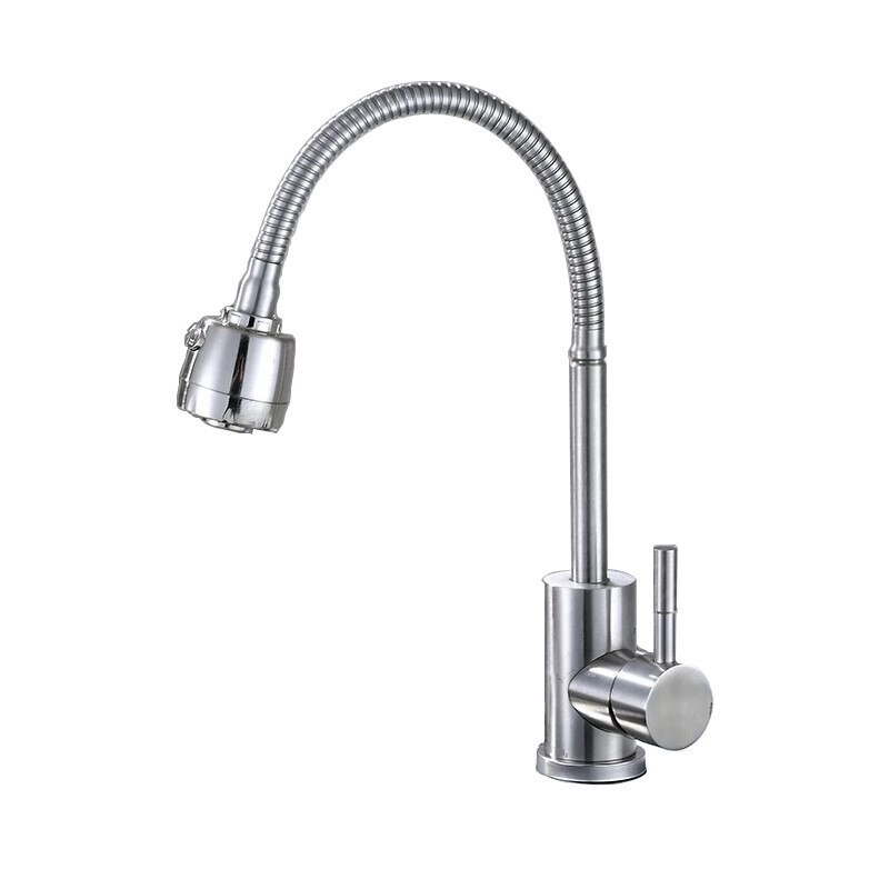 Baterie Bucatarie cu Pipa Flexibila DISE, Inox SUS304, Satinat