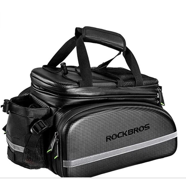 Geanta portbagaj bicicleta, Rockbros, A6-6, Compatibila aparat foto, 10-35L, Negru