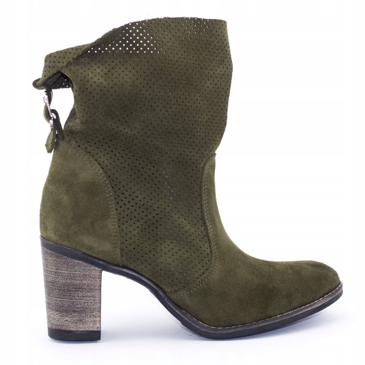 Cizme din piele pentru femei, Olivier, Sophia, Kaki, 37 EU