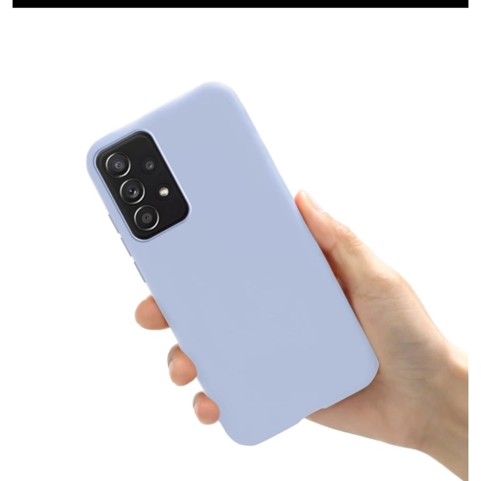 Husa silicon antisoc cu microfibra in interior compatibila cu Samsung Galaxy A52s / A52 5G Mov