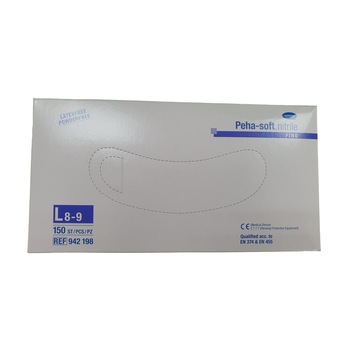 Set 150 Manusi premium, Hartmann Peha-soft Fino, Nitril, nepudrate, albastre, marimea L Set 150 Manusi premium, Hartmann Peha-soft Fino, Nitril, nepudrate, albastre, marimea L
