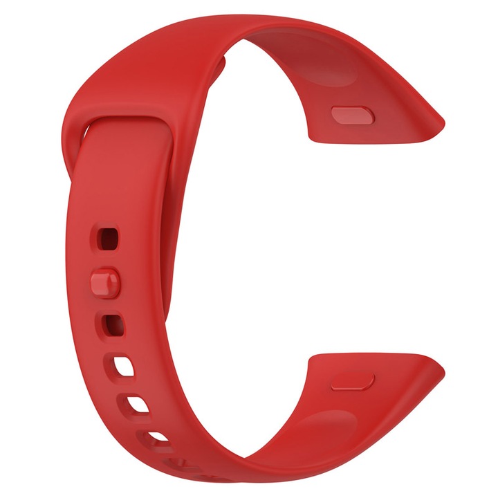 Силиконова каишка Smart Pulse, за Xiaomi Redmi Watch 3 IVORY, Черна, Червена