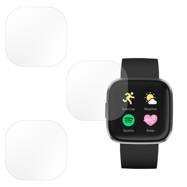 3 db antireflexiós regenerálódó szilikon SILKASE fólia Fitbit Versa 2