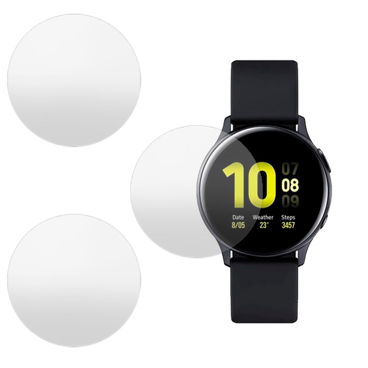 3 db antireflexiós regenerálódó szilikon SILKASE fólia Samsung Watch Active 2 44mm